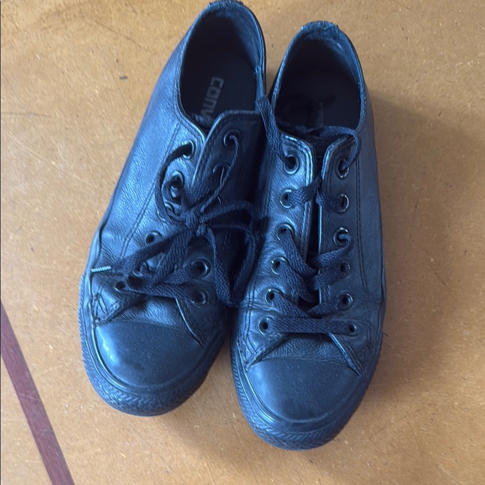 Converse Black Athletic Leather Shoes